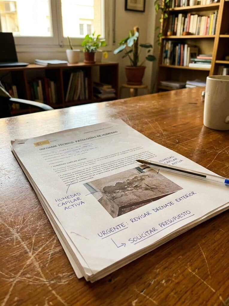Informe de las humedades encontradas